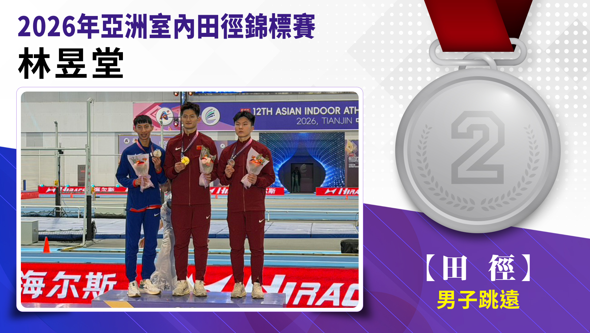 田徑林昱堂/男子跳遠-銀牌